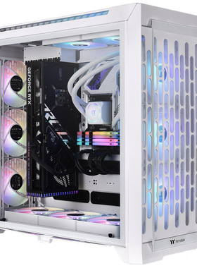 Tt机箱CTE C750 TG ARGB白色分仓360水冷EATX主板台式电脑主机箱