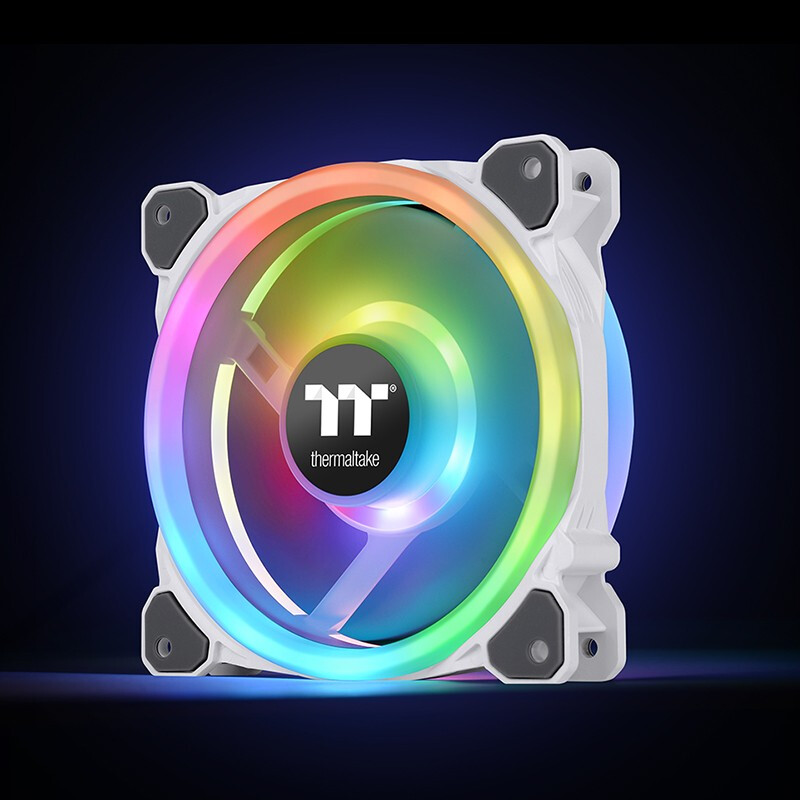 Tt台式机电脑主机散热器风扇12cm RGB 三包装软件控制 视觉风扇