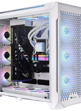 Tt机箱CTE C750 Air白色分仓360水冷EATX镂空面板台式电脑主机箱