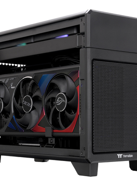 Tt迷你机壳TR100双舱设计ITX主板长显卡台式机电脑水冷Mini小机箱