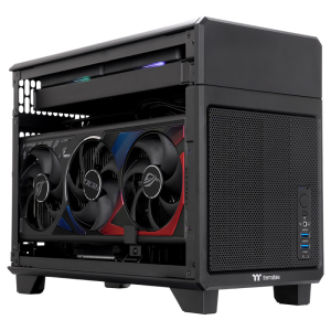 Tt迷你机壳TR100双舱设计ITX主板长显卡台式机电脑水冷Mini小机箱