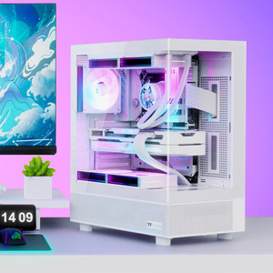 TT钢影透S mini海景房机箱台式电脑主机机箱270°全景支持240水冷