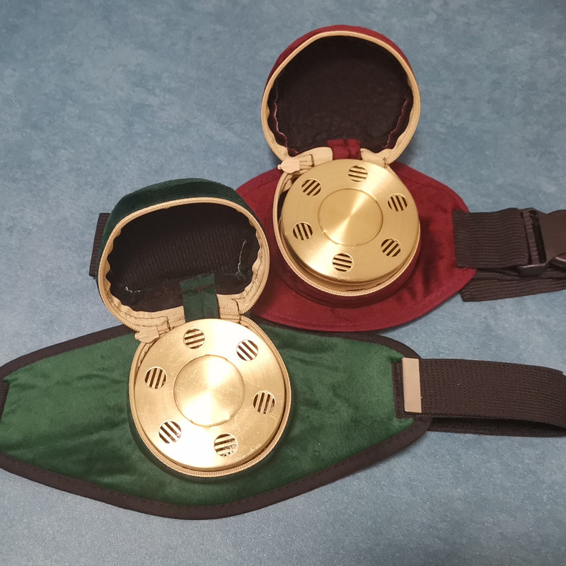 艾灸盒随身灸家用平面顶网底隔姜片热敷袋子单个孔防烫布套熏蒸仪