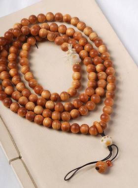 炭烧猫爪款DIY陈化柏木手机斜跨件首饰厂家规格1.0男女文玩念珠