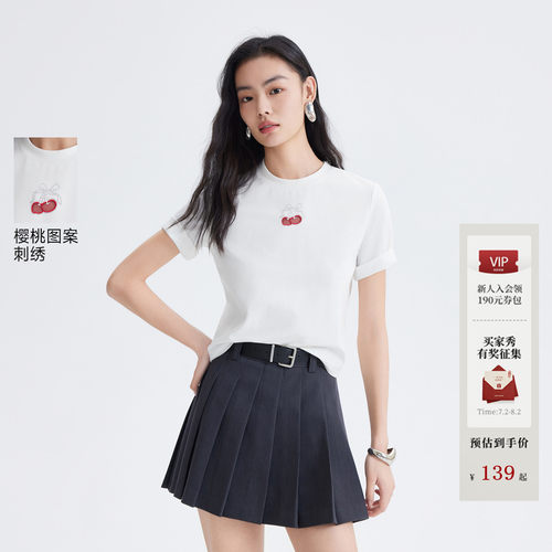 VeroModaT恤樱桃图案刺绣