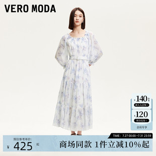 腰帶裝 Vero 新款 飾印花七分袖 Moda連衣裙2025夏季 裙子32527C003