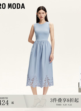 Vero Moda连衣裙夏季下摆镂空蕾丝立体花苞裙32527A042