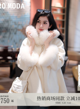 Vero Moda毛呢大衣女冬季含绵羊毛桑蚕丝双面呢32546T001