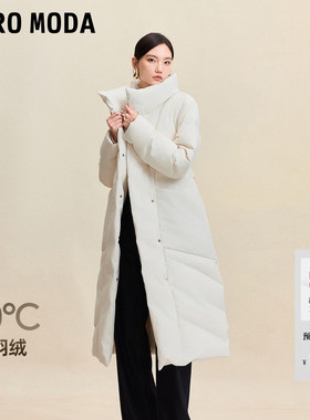 Vero Moda羽绒服2025冬季新款90白鸭绒系带立领长款羽绒服气质