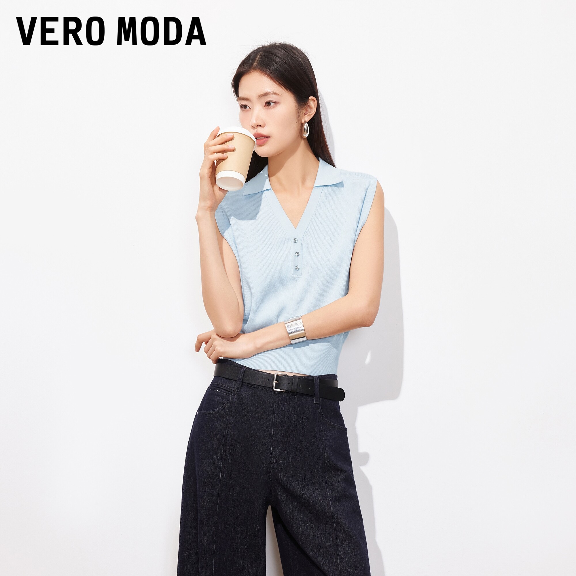 【所有女生的衣橱直播间】VeroModa针织背心/金属扣T恤/一字领T恤