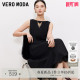 腰侧扭结蕾丝拼接无袖 新款 圆领A字长裙 Moda连衣裙2026夏季 Vero