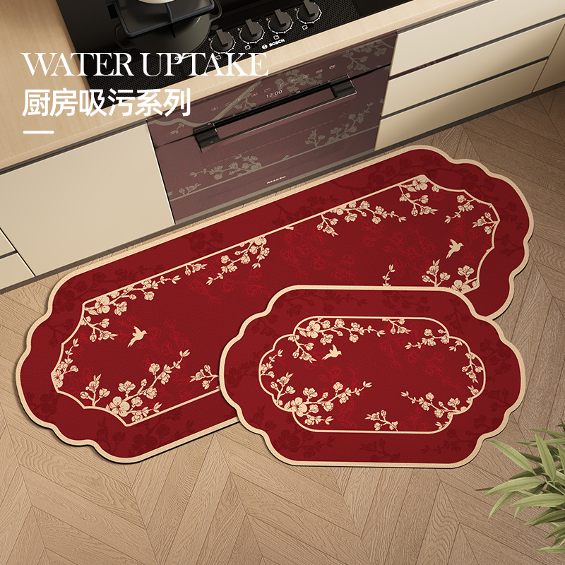 慢说厨房地垫新中式吸水垫