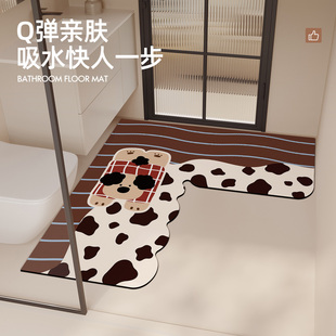 浴室地垫L型转角防滑l吸水垫洗手间厨房脚垫子卫生间门口厕所地毯