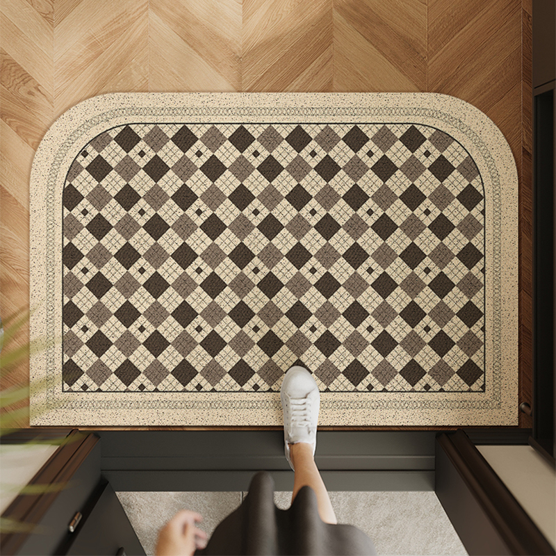 入户地垫进门丝圈PVC脚垫防滑耐磨耐脏高级感门垫门外可剪裁地毯