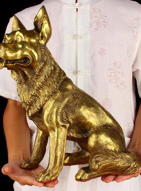狗摆件大铜狼狗狗生肖狗铜狗模型家居客厅门口装饰品