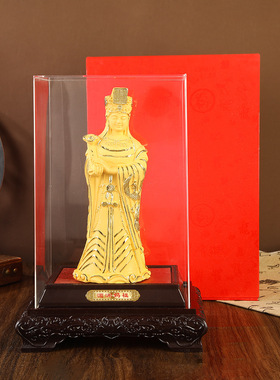 绒沙金工艺品金妈祖摆件湄洲妈祖佛像镀金工艺品家居妈祖娘娘天后