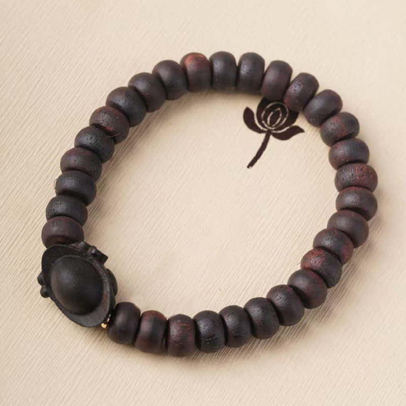 元宝滚滚来款DIY降真香苹果珠手串厂家批发规格6&times;8男女文玩念珠