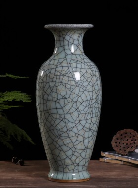 陶瓷花瓶摆件批发钧瓷 裂釉开片电视柜酒柜装饰品礼品色釉上釉