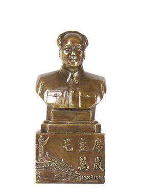 铜毛主席像半身像家居装饰工艺品铜器摆件 厂家