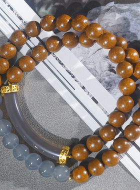 合香珠鹅梨帐中香0.8双圈DIY款手链念珠手串男女款半镯配饰佛珠