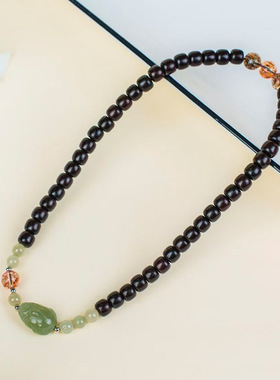 老型珠DIY天成款印度小叶紫檀手链厂家批发规格6×7男女念珠文玩