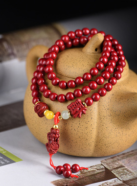 朱砂多圈手链女小众设计貔貅招财纳福闺蜜手饰手串男女文玩礼物