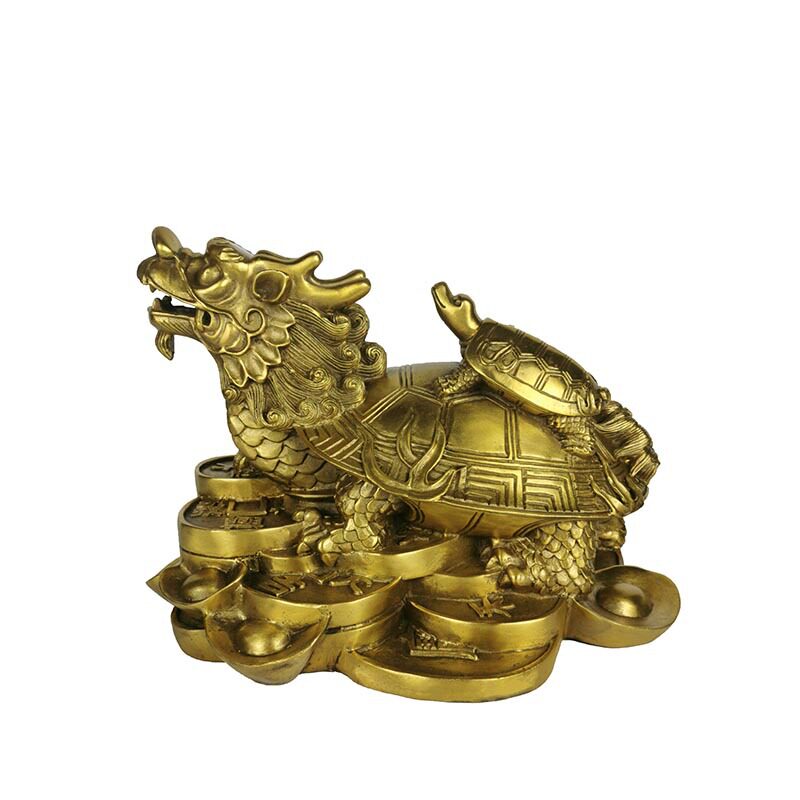 铜龙龟摆件母子龙龟铜器摆件龙头龟铜器家居装饰工艺品