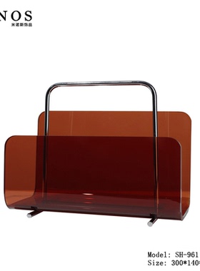 现代轻奢客厅书房金属皮革摆件 时尚创意个性Versace范思哲杂志架