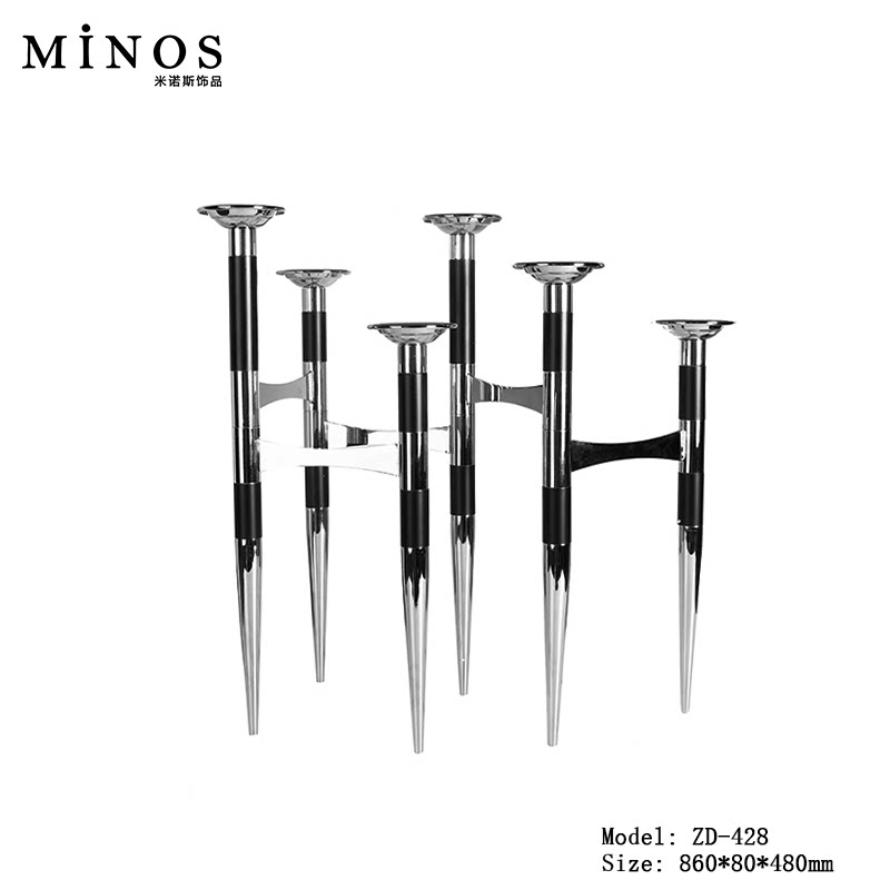 现代轻奢风可展开金属蜡烛台艺术品摆件创意客厅玄关烛台软装饰品