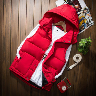 新款羽绒棉马甲女秋冬韩版可脱帽宽松加大码胖背心情侣外套