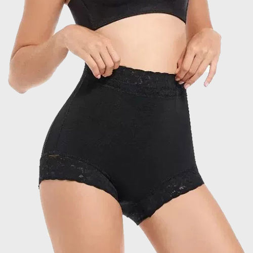 跨境爆款高腰提臀收腹裤女花边胶