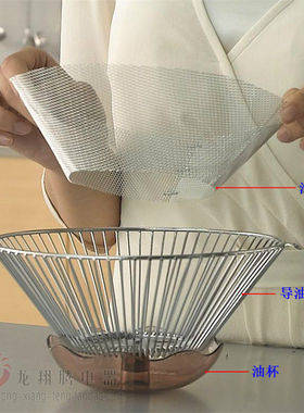 花油烟机配件过滤网油杯滤油网抽油烟机SCR -3970G SCR -3983AS