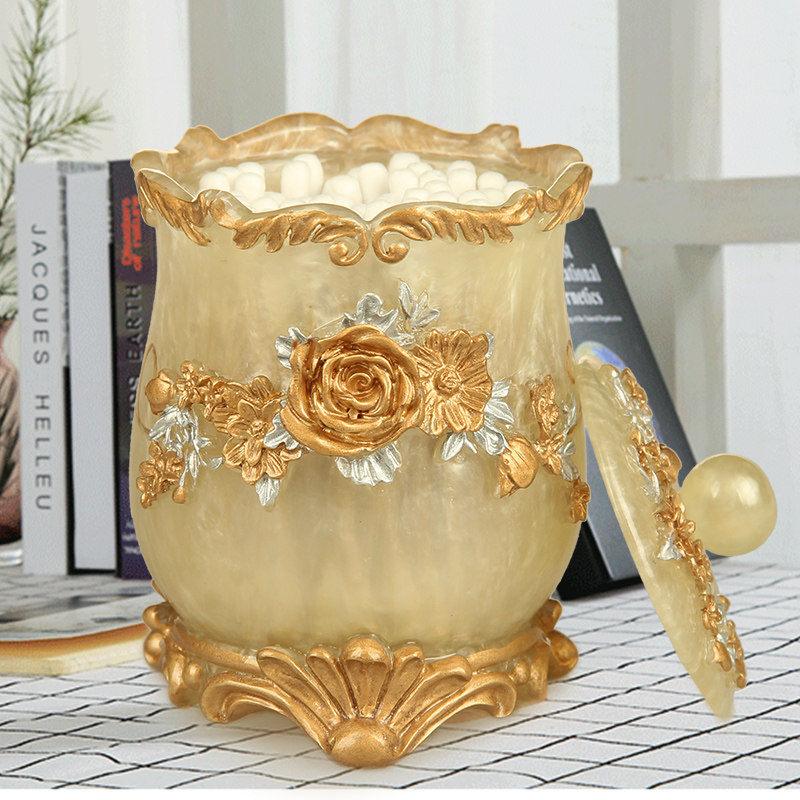 创意网红牙签盒棉签盒高档家用套装欧式轻奢棉签筒牙签罐二合一,收纳整理,牙签盒,淘宝优惠券,粉丝福利购,淘宝优惠卷