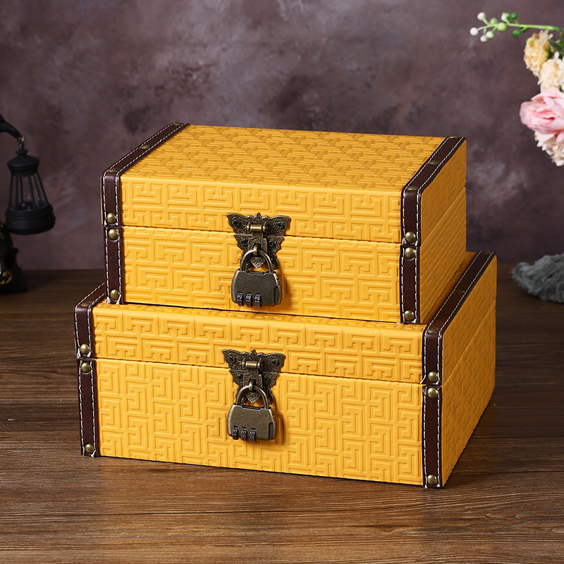 精致高级长方形编织首饰收纳盒