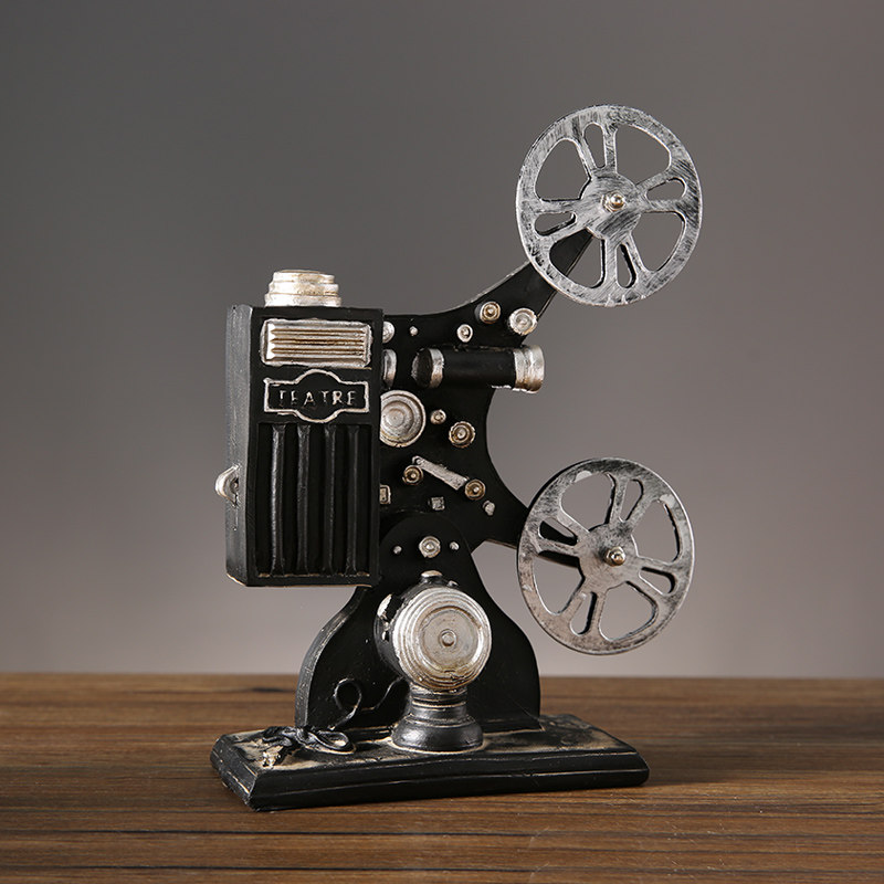 老式物件复古电影放映机模型道具办公室桌面小摆件客厅酒柜装饰品