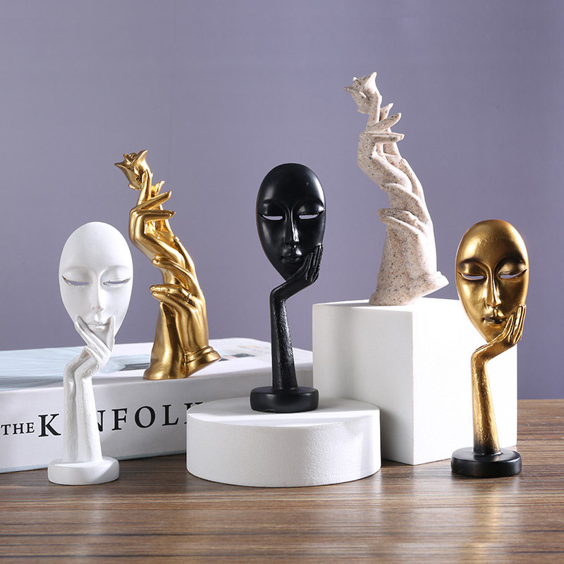 轻奢抽象艺术品小摆件书架书柜酒柜电视柜样板间工艺品高级装饰品