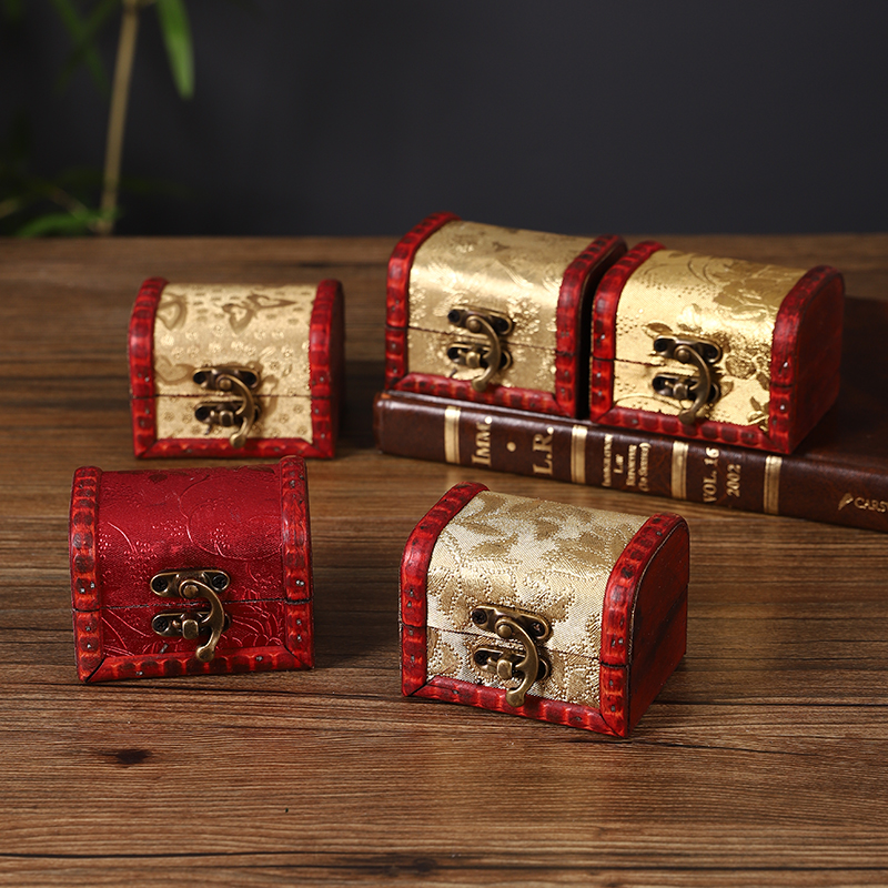 仿古小木盒精致桌面收纳盒