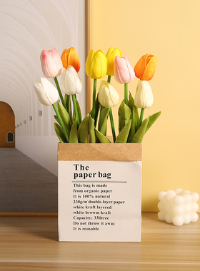 郁金香仿真花装饰摆件客厅摆设餐桌花束拍摄道具轻奢高端高级假花