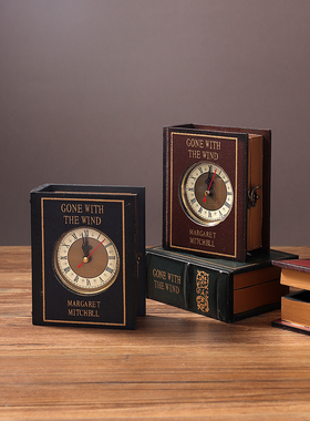 欧式覆古假书摆件装饰轻奢高级感彷真书收纳盒藏手机桌面创意钟表