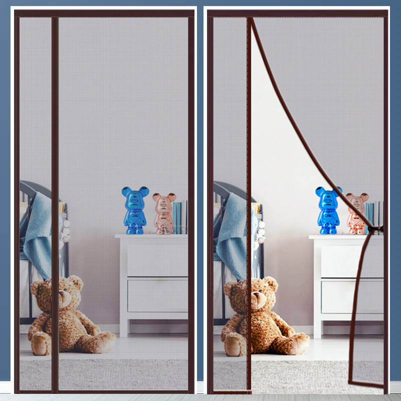 侧开防蚊门帘家用磁性夏季纱窗纱网纱门自装自粘自动防虫防蝇夏天