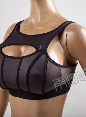 S0994无托个性挖洞美胸超簿运动内衣大码健身文胸外贸80-110BCDEF