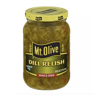 Olive 美式 Dill Pickles 汉堡莳萝泡酸黄瓜 Relish 美国直邮Mt.