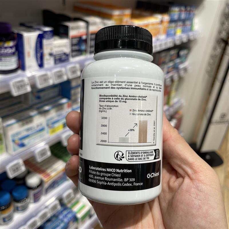 法国本土版NHCO锌氨基螯合锌元素双甘氨酸锌增免疫皮肤头发84粒