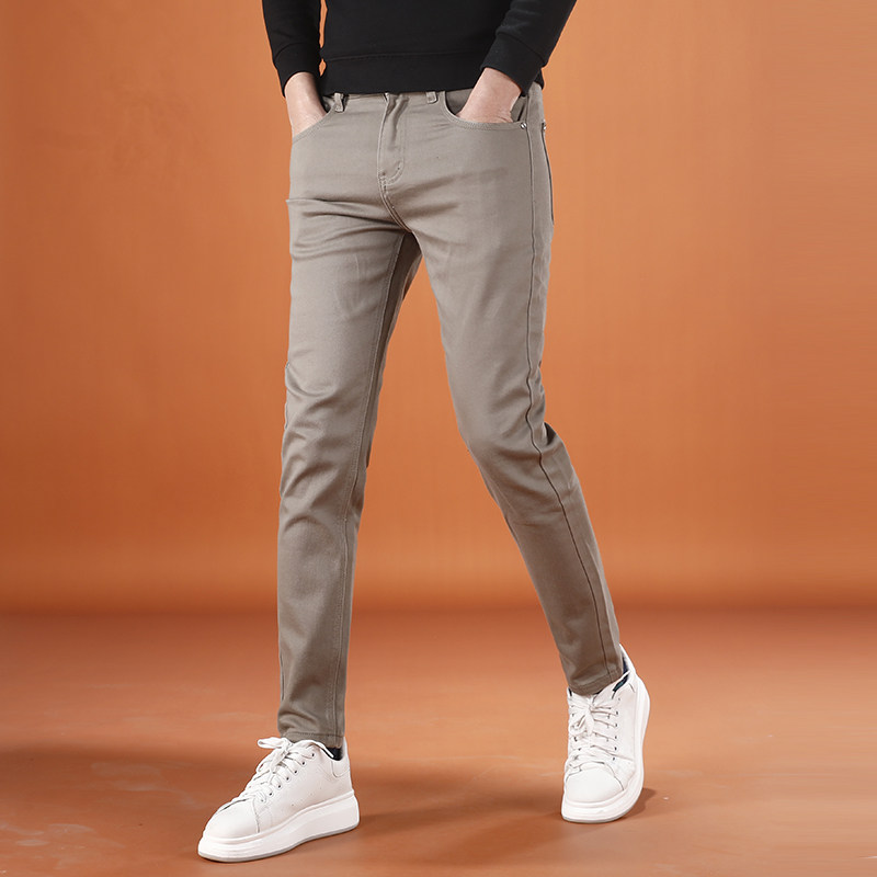 2026春秋新款高端灰色牛仔裤男潮牌时尚弹力修身小脚百搭男士长裤,男装,牛仔裤,淘宝优惠券,粉丝福利购,淘宝优惠卷