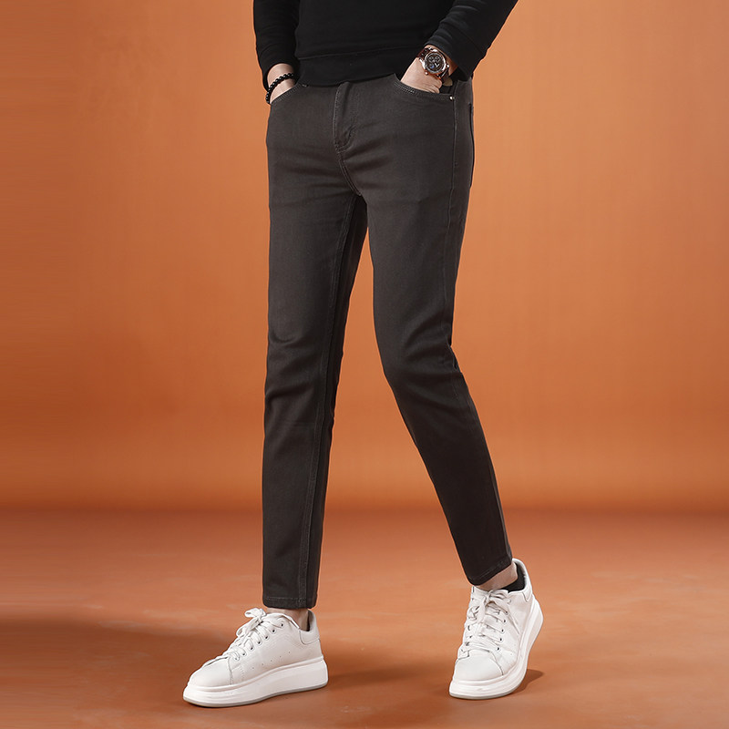 高端潮牌九分牛仔裤男修身小脚2026春季新款潮男百搭小个子9分子