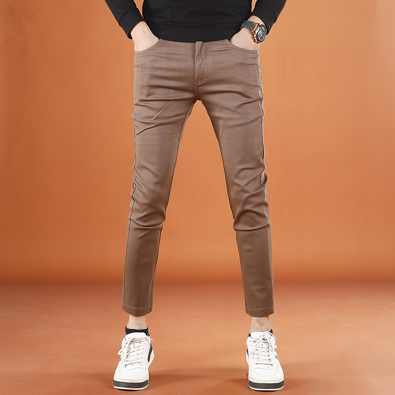 秋季新款牛仔裤男士九分裤