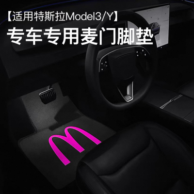 适用于焕新版特斯拉modely麦门薯条脚垫model3专用汽车后备箱配件