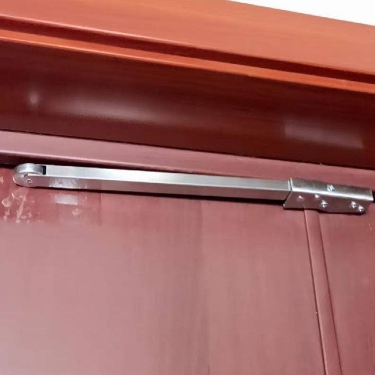 顺序器闭门器防火门不锈钢工字顺位器开门器双扇消防门弹簧关门器图片
