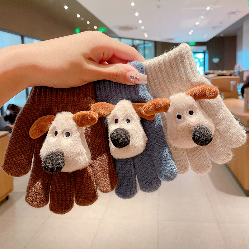 儿童手套加绒加厚方便写字又保暖