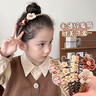 儿童咖色发箍女童带齿防滑女孩2023新款 头箍发卡头饰宝宝可爱发饰